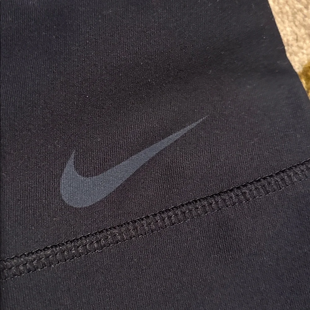 ~Nike~ Black Capri Leggings with “Just Do It”  White Lettering